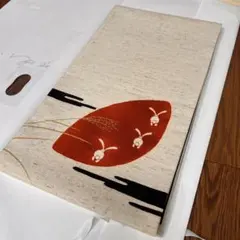 ゼンマイ紬　袋帯　リバーシブル　うさぎ　兎