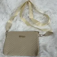 【新品未使用】ベージュ ショルダーバッグ レディース 斜めがけ コンパクト