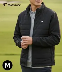 新品ツアーステージブリヂストン ブラックキルティング切り替えジャケット/M