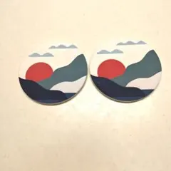 【即購入OK♥】2枚セット コースター マット ドイリー 夕焼け