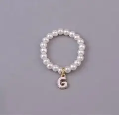 Labubu 10cmサイズ向け・イニシャル「G」付きミニネックレスハンドメイド