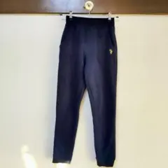 ポロ刺繍入りスウェットパンツ　ネイビー160cm