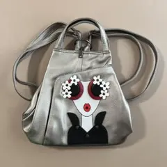 シルバー　3way　リュック ハンドバッグ ワンショルダー　メガネ　花サングラス