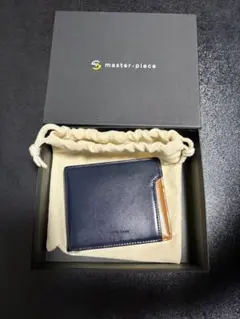master-piece マネークリップ 二つ折り財布 ネイビー×ブラウンのサムネイル