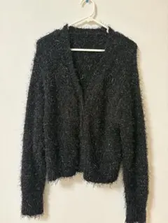 LOWRYSFARM ラメ シャギー カーディガン