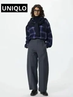 UNIQLO ジャージーバレルレッグパンツ ブラック 482287 男女兼用