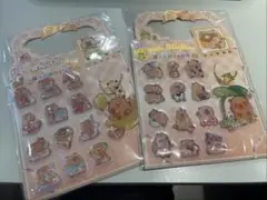 かわいい動物シール 2パックセット カピバラ　ウォーターシール