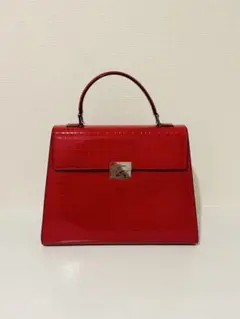 美品 コンテス ホースヘア×レザー ポーチ付き 鏡付 ワンハンドル