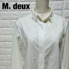 M. deux ホワイト 長袖シャツ シンプル 白シャツ おしゃれ 【115】のサムネイル
