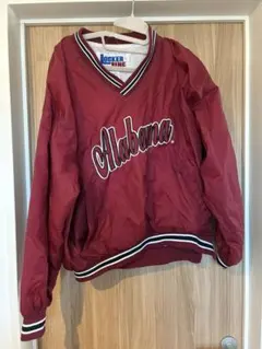 希少】90s NCAA オクラホマ大学 G-Ⅲ ナイロンプルオーバー M 極太 