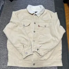 ベージュ コーデュロイ ボアジャケット
