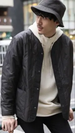 GLOBAL WORK ブラック キルティングジャケット