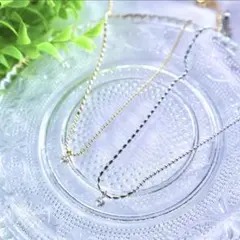 seasukii ステンレスジルコニアトップネックレス　美品　193N ゴールド