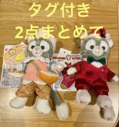 ディズニーシー　ダッフィー&フレンズ　ジェラトーニ　ぬいぐるみバッジ　タグ付き