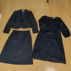 東京ソワール　セットアップ3点セット　ネイビー