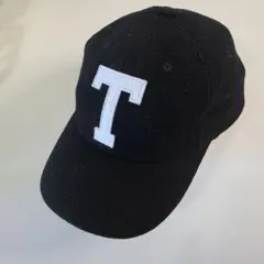 ノースフェイス ウールキャップ 黒 刺繍ロゴ フリーサイズ