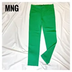 MANGO グリーン スリムフィット　カジュアルパンツ　ストレート　ゴルフ
