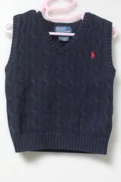 POLO RALPH LAUREN ケーブルニット ベスト ネイビー - メルカリ