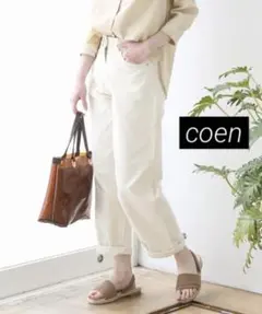 が*。様 1513 coen コーデュロイハイウエスト5ポケットパンツ