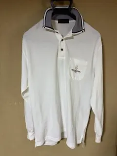 GIANNI VALENTINO 長袖ポロシャツ ホワイト L