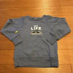 DILASH グレー トレーナー MY LIFE 車プリント　裏起毛