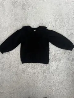 ブラックフリルトレーナー