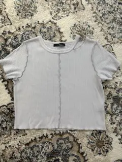 数回着用　w closet リブ メロー 半袖 カットソーのサムネイル