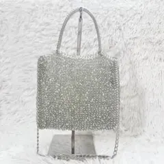 美品　アンテプリマ　スタンダードスクエアミディアム　チェーン付　シルバーのサムネイル