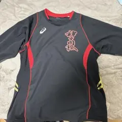 アシックス ハンドボール 長袖シャツ 黒赤