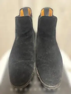 黒 スエード サイドゴアブーツ