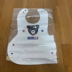 ミキハウスDOUBLE.B お食事エプロン ホワイト