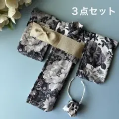 【ゆうP 様】22cmドール服 浴衣3点セット〈紺　あじさい〉 22cmドール服 浴衣3点セット（紺 あじさい） - メルカリ