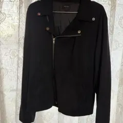 ライトアウター　ライダース　スウェード　ブラック