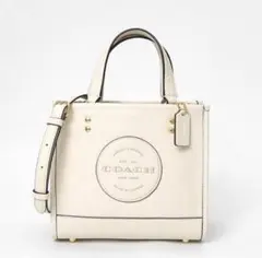 COACH ショルダーバッグ デンプシー トート 2way ホワイト レザー