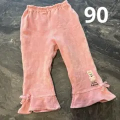 ミキハウス【90】秋冬ボトムスレギンス/コーデュロイ風/ピンク