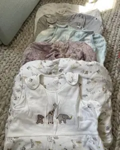 ベビー用スリープスワドル 動物柄・虹柄5個セット