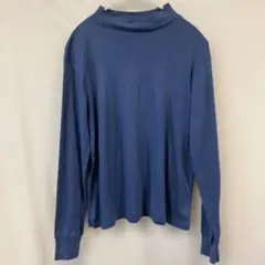 Lands' End ダークブルー ハイネック Tシャツ Mのサムネイル