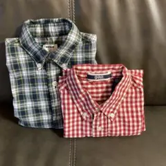 ボタン　シャツ　2枚セット　110 4歳〜5歳