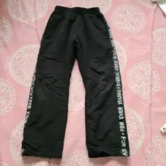 黒 ボア裏地 長ズボン 140