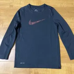 キッズ Nike DRI-FIT ブラック 長袖 Tシャツ ロンT 140 子供