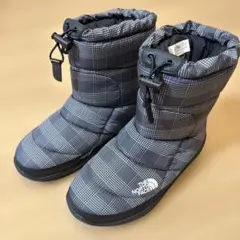 【美品】ノースフェイス ヌプシブーティー 23cm NF51481 チェック柄