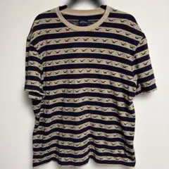 NOAH ボーダー Tシャツ 総柄 バードモチーフ マルチカラー Lのサムネイル