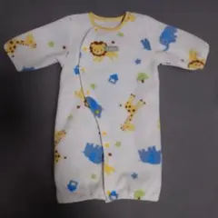 【50～60cm】フリースロンパース ライオン・キリン柄 95cmまで