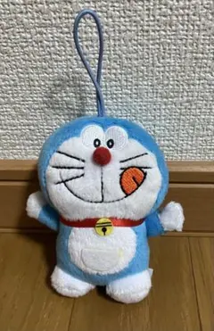 ドラえもん　もこもこマスコット 　ストラップ　レトロ