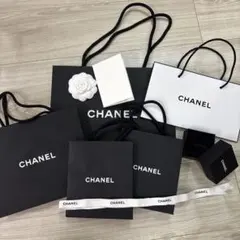 CHANEL ショップ袋セット 黒色 複数サイズ
