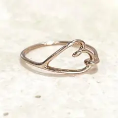 Silver925 ハート ピアス ピンクゴールド