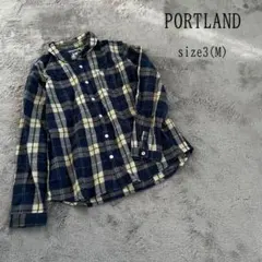 PORTLAND ポートランド シャツ チェックシャツ 長袖シャツ 長袖 M