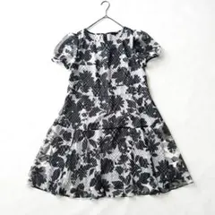 美品✨TO BE CHIC トゥービーシック 花柄 シアーワンピース フレア