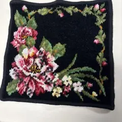 FEILER 花柄 タオルハンカチ 黒