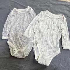 tete a tete ロンパース 70 花柄 長袖 2枚 ベビー 女の子